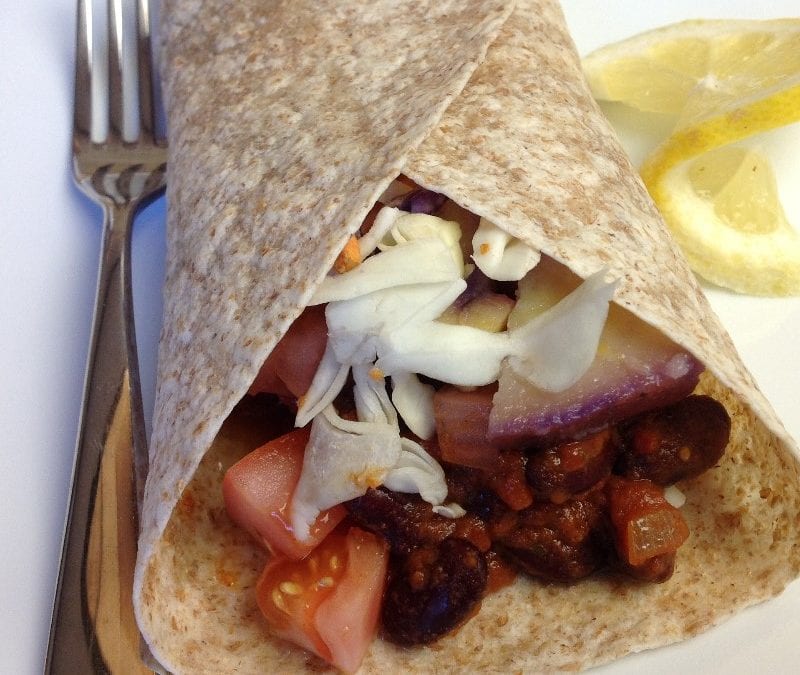 Vegan Red Bean and Sweet Potato Wraps Recipe