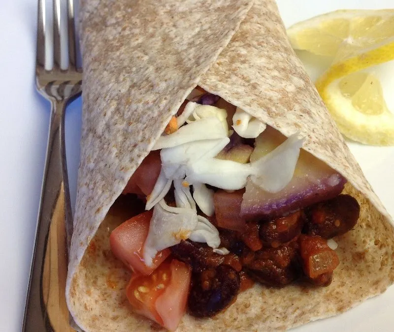 Vegan Red Bean and Sweet Potato Wraps Recipe